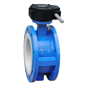 Fluorine lined flange butterfly valve